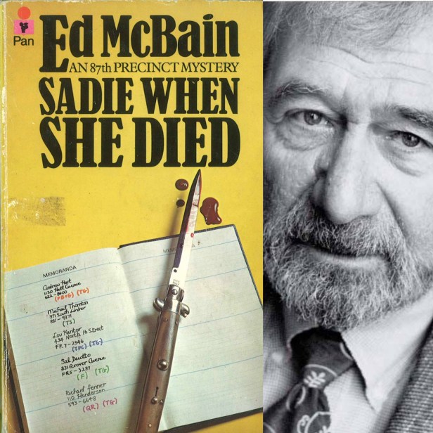 Sadie when she died by med McBain book cover and author photo